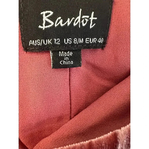 Bardot velvet spaghetti strap dress size 8 - Picture 8 of 8